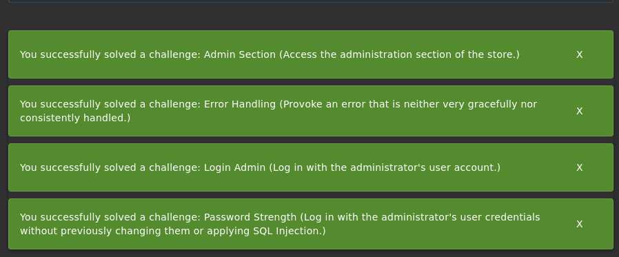 OWASP Juice Shop exploit screenshot